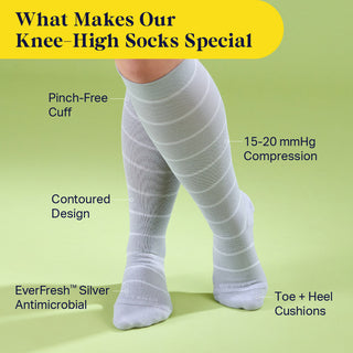 Knee-High Compression Socks – Stripes