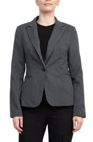 Premise Notched Collar One Button Knit Blazer - Glamourous Grace