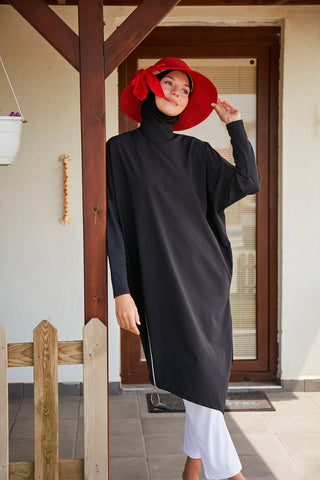 Lycra Black Burkini Modest Swimwear M2318 - By Baano