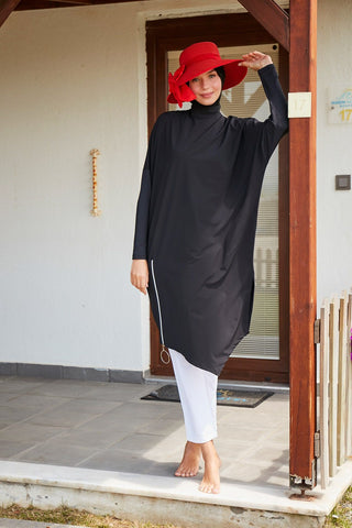 Lycra Black Burkini Modest Swimwear M2318 - By Baano