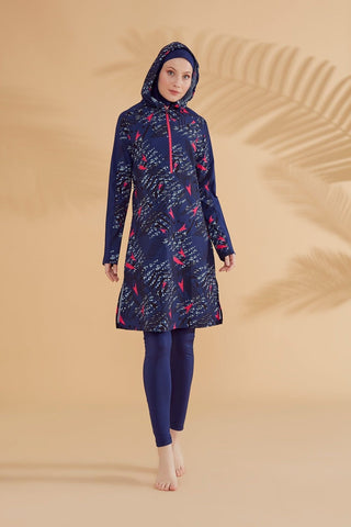 Woven Navy Burkini Modest Swimwear M2328 - By Baano