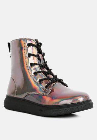 Patent Pu Ankle Boot