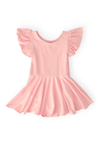 Peach S/S Twirl Leotard