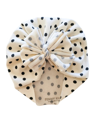 Billie | Ivory & Black Polka | Sweater Headwrap