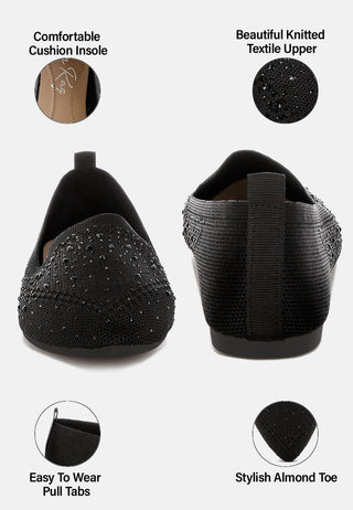 Abedi Rhinestone Embellished Pull Tab Loafers