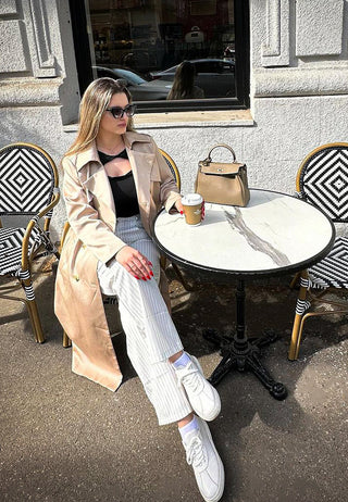 Magull Solid Lace Up Leather Sneakers