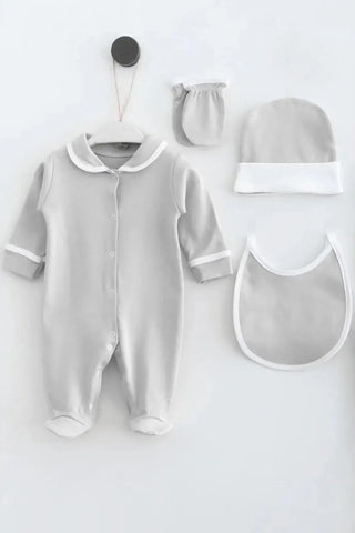 Ramsey Gray Newborn Coming Home Set (5 pcs) - By Baano