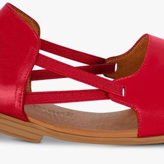 Imperial Red Peep Toes - By Baano