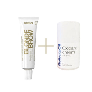 RefectoCil Blond Brow Lightening Eyebrow Dye 15 ml +RefectoCil 3% 10 vol. Cream Oxidant 100 ml - By Baano