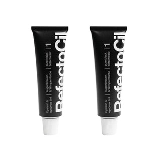 RefectoCil Eyebrow and Eyelash Dye No:1 Black 15 ml 2 Pack - By Baano