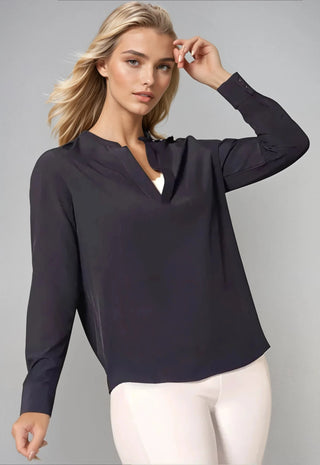 Resort Vee Popover Shirt - Navy