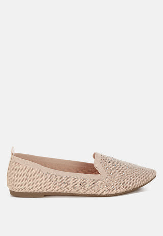 Abedi Rhinestone Embellished Pull Tab Loafers