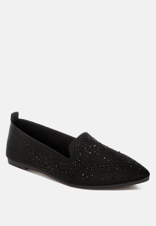 Abedi Rhinestone Embellished Pull Tab Loafers