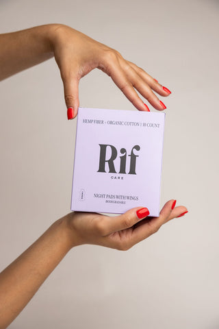 Organic Night Pads with Wings (Long) Rif care