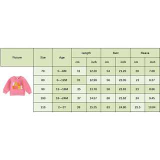 Baby Toddler Boys Girls Fall Babe Long Sleeve Embroidery Letters Fall Crewneck Top