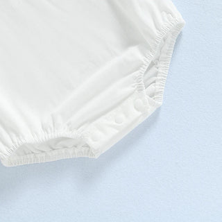 Baby Toddler Girls Boys Basics Bodysuit Short Sleeve Crew Neck Front Pocket Solid Summer Jumpsuit