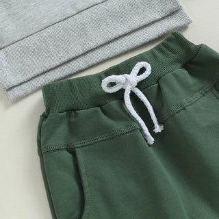 Baby Toddler Boy Girl 2Pcs Outfit Long Sleeve Crewneck Pullover Top Jogger Pant Set