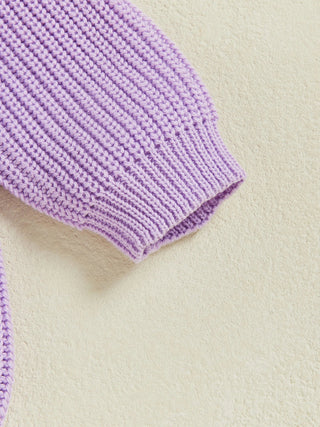 Baby Toddler Kids Girl Halloween Sweater Long Sleeve Round Neck Ghost Flower Embroidery Knit Pullover Top