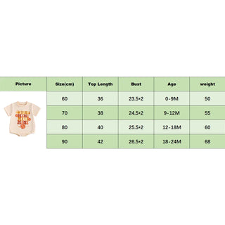 Baby Boys Girls Softball Mini Letter Baseball Print Romper Short Sleeve Round Neck Jumpsuit