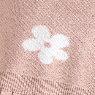 Baby Toddler Girl Long Sleeve Flower Floral Print Ruffle Sweater A-Line Dress