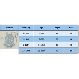 Baby Girls Summer Sleeveless Tank Strap Bubble Romper Knitted Floral Flower Print Bodysuit