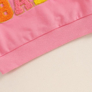 Baby Toddler Boys Girls Fall Babe Long Sleeve Embroidery Letters Fall Crewneck Top