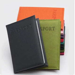 High Quality English PU Leather Passport Covers Document Cover Travel Passport Holder ID Card Passport Holder Travel Acceessory