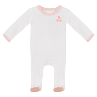 Cherry Print Rib Onesie - By Baano