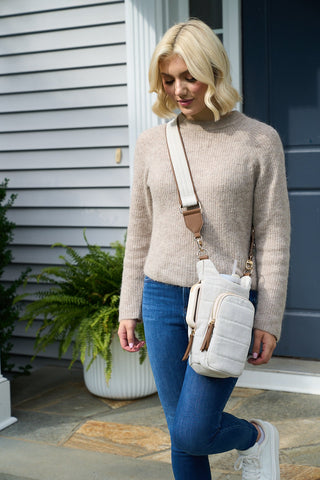 HydroBag® HANDLE® - Dark Oatmeal Canvas with Canvas Vegan Leather Strap