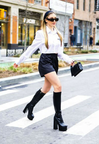 Coraline High Block Heeled Calf Boots