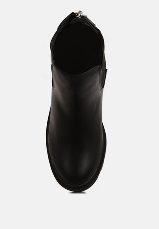 Maddie Block Heel Platform Chelsea Boots