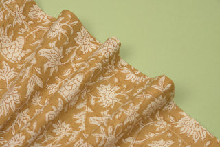 Embroidered fabric V shape Yoke Dress