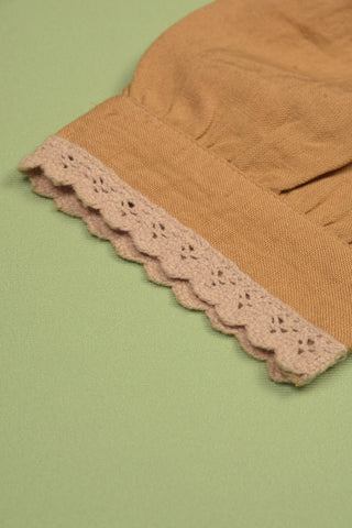 Embroidered yoke with Puff Sleeves