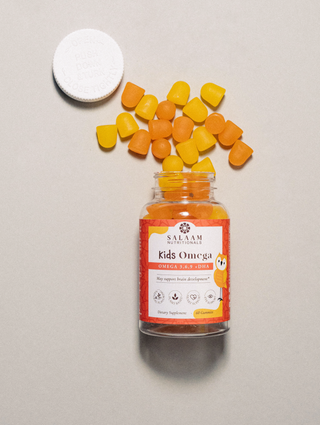 Halal Omega 3, 6 & 9 Gummies with DHA for Kids - 60 Count | Salaam Nutritionals - By Baano