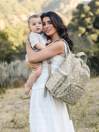 Sazan + JuJuBe Classic Diaper Backpack - Paisley Floral - By Baano