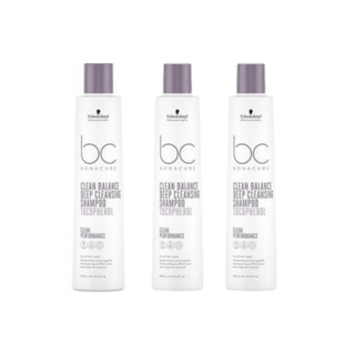 Schwarzkopf Bonacure Bc Clean Balancing Deep Cleansing Shampoo 250 ml 3 Pack - By Baano