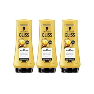 Schwarzkopf Gliss Conditioner Oil Nutritive 360 ml 3 Pack Chivela