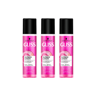 Schwarzkopf Gliss Supreme Length Liquid Hair Care Spray 200 ml 3 Pack - By Baano
