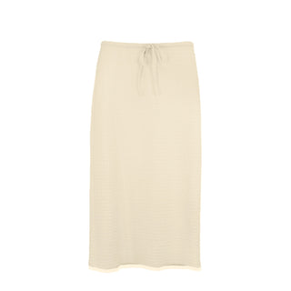 CRINKLE CREAM SKIRT - By Baano