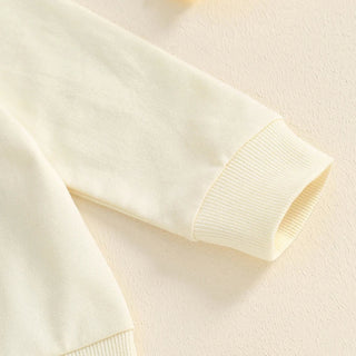 Baby Toddler Girl Auntie's Bestie Casual Letter Print Crew Neck Long Sleeve Pullover Top