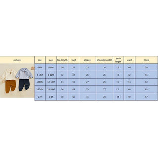 Baby Toddler Boys 2Pcs Autumn Outfit Set Long Sleeve Lapel Half Zip Up Pullover Solid Color Pants Set