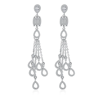 Shimmer Chandelier Earrings - With Attention Grabbing Movement!