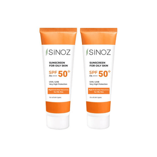 Sinoz Brightening Sunscreen For Oily Skin Spf50 50 ml 2 Pack - By Baano