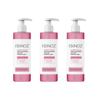 Sinoz Hyper Vitality Normal Skin Face Cleansing Gel 400 ml 3 Pack - By Baano
