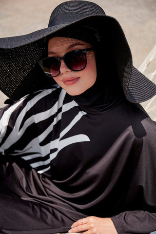 Lycra Black Burkini Modest Swimwear M2308 - By Baano