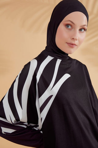 Lycra Black Burkini Modest Swimwear M2308 - By Baano