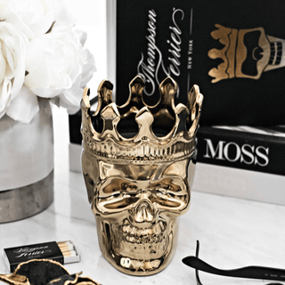 Gold Bonaparte Skull in Wood Charnel Thompson Ferrier