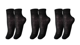 tittimitti® 100% Organic Mercerized Cotton "Filo di Scozia" Women's Socks.  3-Pack. Made in Italy.