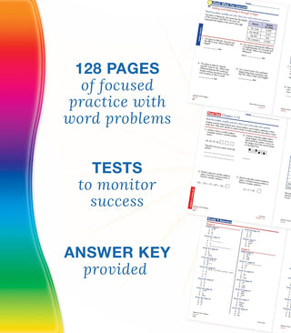 Spectrum Math Word Problems Grade 4 Workbook, Ages 10 to 11, 4th Grade Math Word Problems, Fractions, Decimals, Money, Measurements, Multi-Step Word Problems, and Preparing for Algebra - 128 Pages (Spiral Bound) Lay it Flat Publishing Group