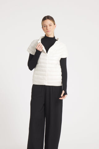 The St Barts | Down Vest | Ivory - By Baano